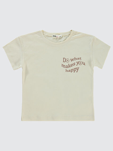 Civil Girls Kız Çocuk Tişört 2-5 Yaş Tebeşir - S000199705-20063