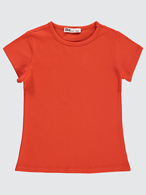 Civil Girls Kız Çocuk Tişört 2-5 Yaş Koyu Oranj