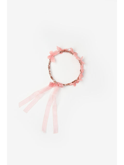 Le Mabelle Rose Kelebekli Kız Çocuk Helen Taç - S000235459-20028