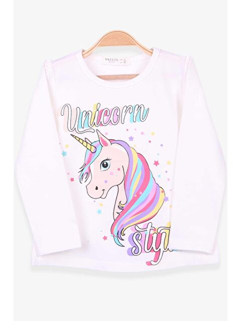 Breeze Kız Çocuk Uzun Kollu Tişört  Ekru (2-5 Yaş) - S000070356-19965