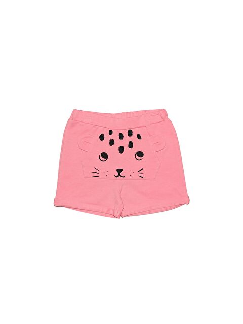 Lovetti Somon Kız Çocuk Kanguru Cepli Şort - S000053564-24085
