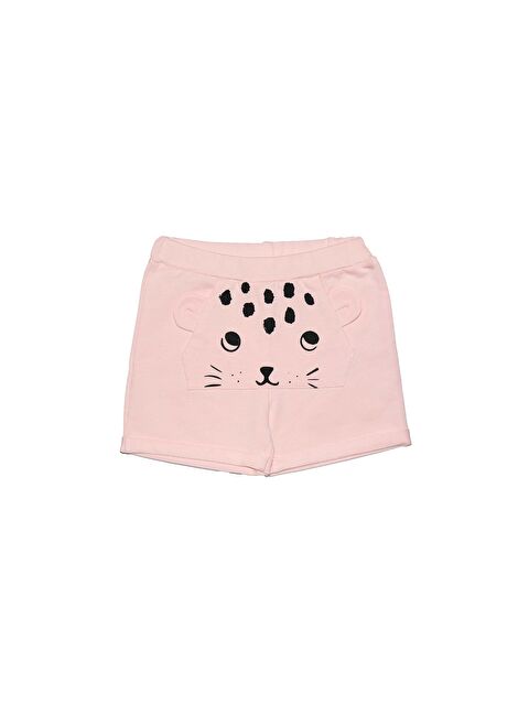 Lovetti Açık Pudra Kız Çocuk Kanguru Cepli Şort - S000053564-23490