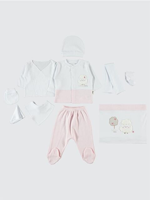 Civil Baby Kız Bebek 10'lu Zıbın Setleri - Pembe 0-1 Ay - S000237119-20024