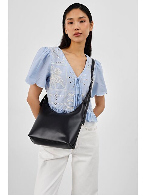 Shulebags Ria Ayarlanabilir Askılı Omuz Çantası Siyah