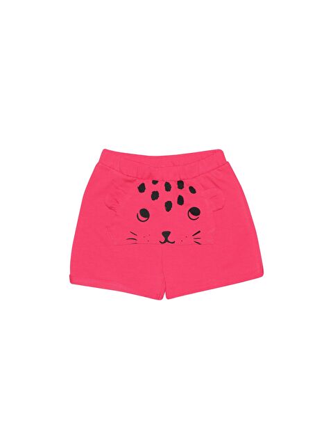 Lovetti Nar Çiçeği Kız Çocuk Kanguru Cepli Şort - S000053564-20048