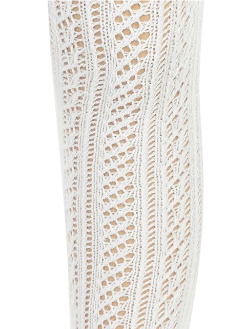 Civil Girls Fileli 3-11 Yaş Külotlu Çorap - Ekru 7-8 Yaş - S000198095-19965