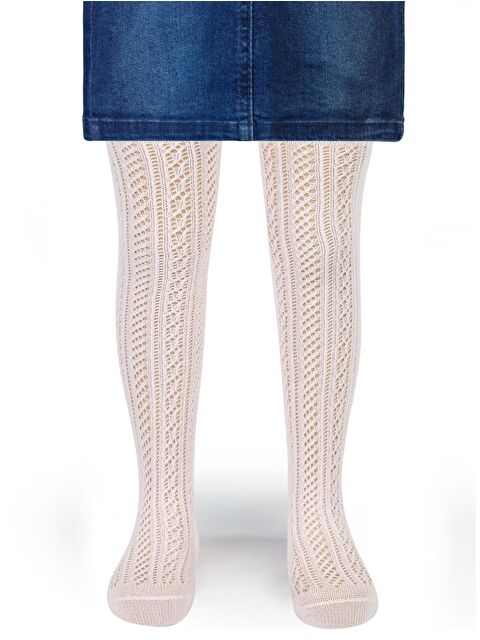 Civil Girls Fileli 3-11 Yaş Külotlu Çorap - Pembe 7-8 Yaş - S000198095-20024