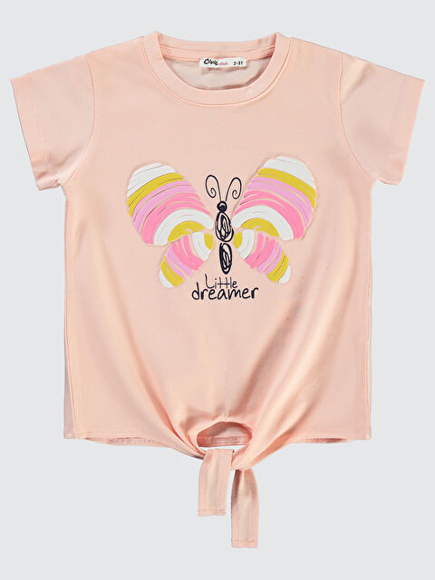 Civil Girls Kız Çocuk Tişört 2-5 Yaş Somon - S000199739-24085