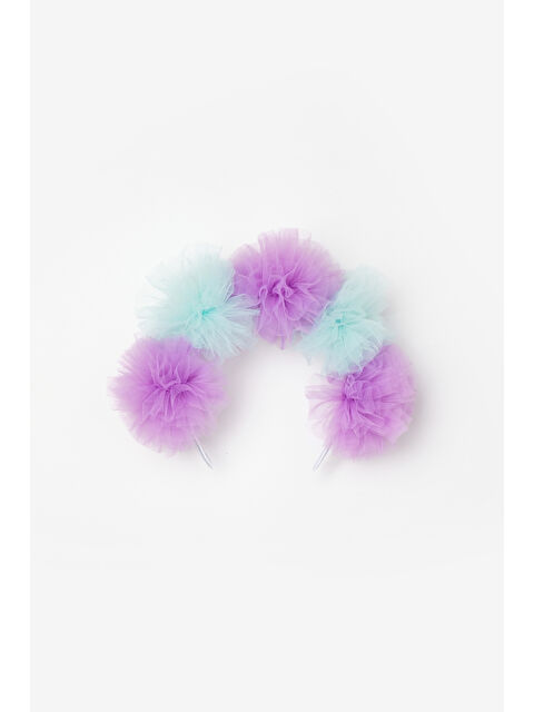 Le Mabelle Lila Tonları 5'li Tül Ponponlu Kız Çocuk Taç - S000235515-17878