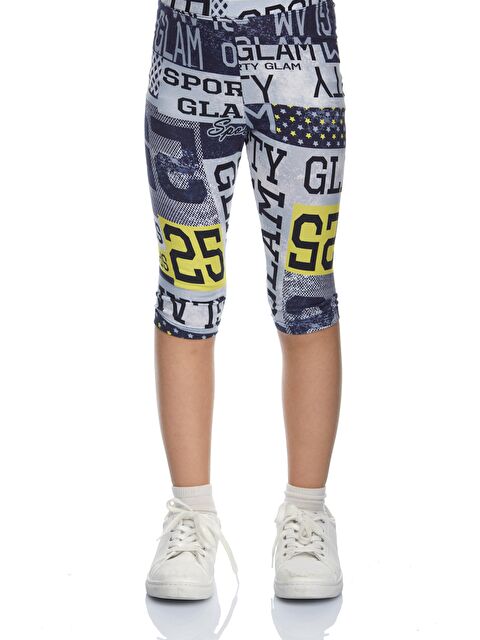 Lovetti Kız Çocuk Sporty Glam Desen Kapri - S000053592-23173