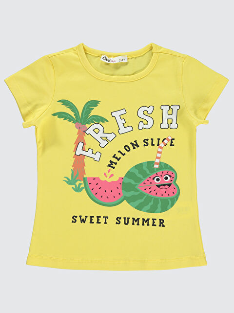 Civil Girls Kız Çocuk Tişört 2-5 Yaş Sarı - S000199672-20072