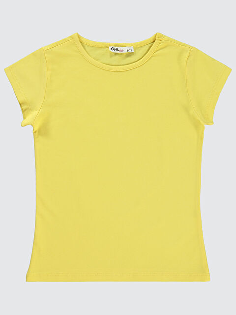 Civil Girls Kız Çocuk Tişört 6-9 Yaş Sarı - S000198922-20072