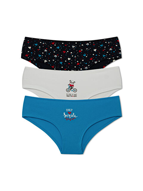 Hnx Pamuklu Hipster Kadın Külot 3'lü - S000149972-37664