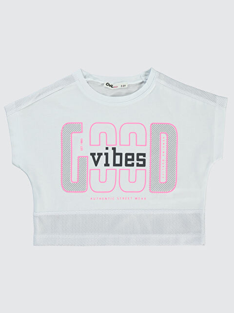 Civil Girls Kız Çocuk Tişört 2-5 Yaş Beyaz - S000203661-20063