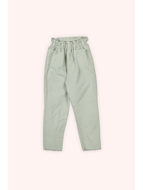Panço Kız Çocuk Beli Lastikli Çağla Yeşili Pantolon - S000471042-18194