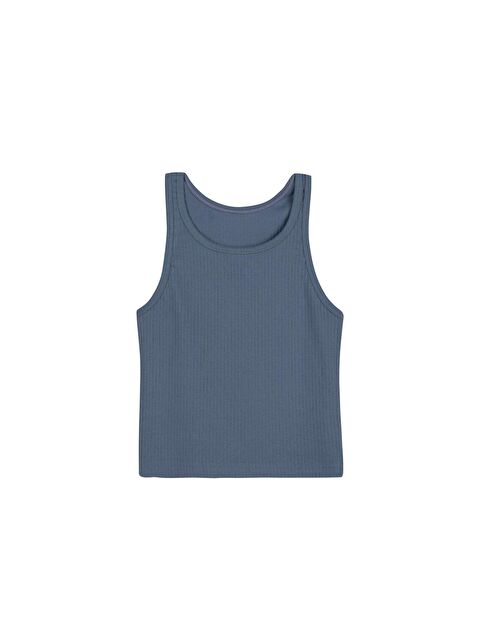 Hnx Pamuklu Kalın Askılı Fitilli Crop Kısa Kadın Atlet - S000070363-19393