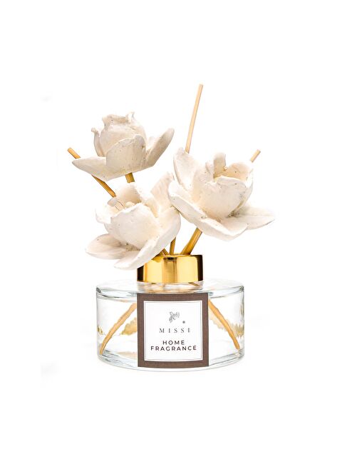 Missi 150 ml Seramik Gül Taşlı Bambu Çubuklu White Jasmine Oda Kokusu - S000176352-19965