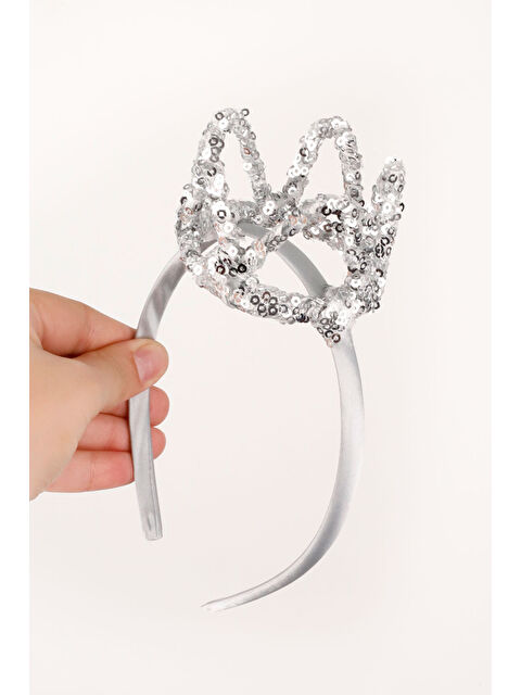 Le Mabelle Gümüş Pullu Minik Kraliçe Kız Çocuk Taç - S000235479-18105