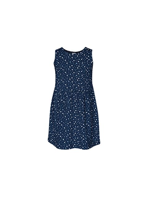 Lovetti Kız Çocuk Koyu Lacivert Little Stars Desen Kolsuz Elbise - S000053649-29672
