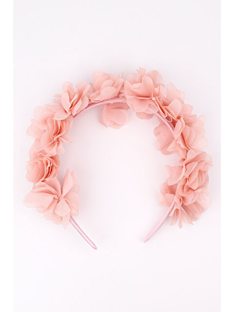 Le Mabelle Pudra Çiçekli Kız Çocuk Taç - S000237048-7152