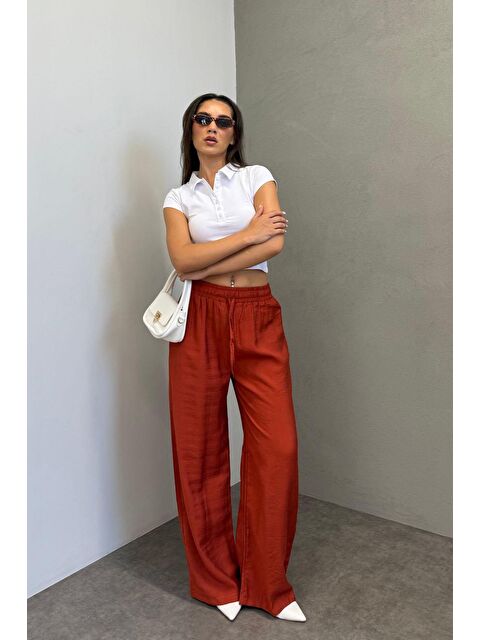 Madmext Kiremit Geniş Paça Kadın Pantolon Mg1982 - S000146795-18657