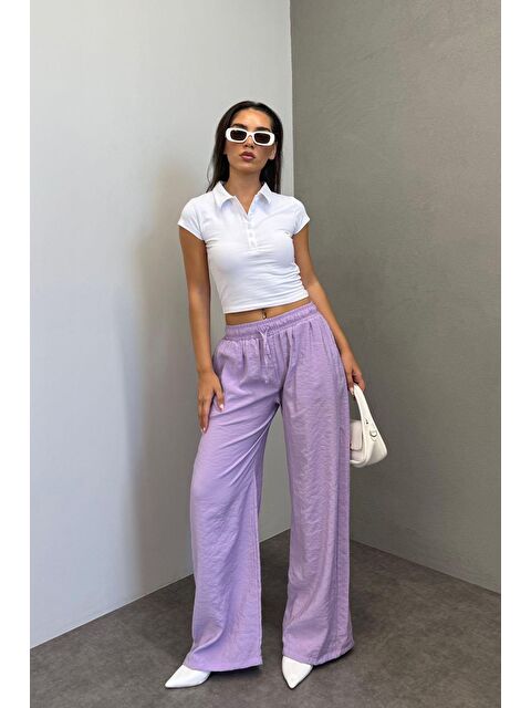 Madmext Lila Geniş Paça Kadın Pantolon Mg1982 - S000146795-17878