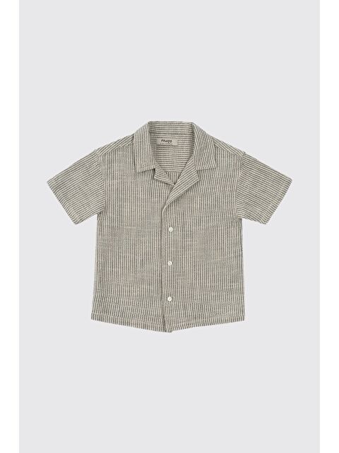 Panço Erkek Çocuk Çizgili Gömlek Ekru - S000448707-19965