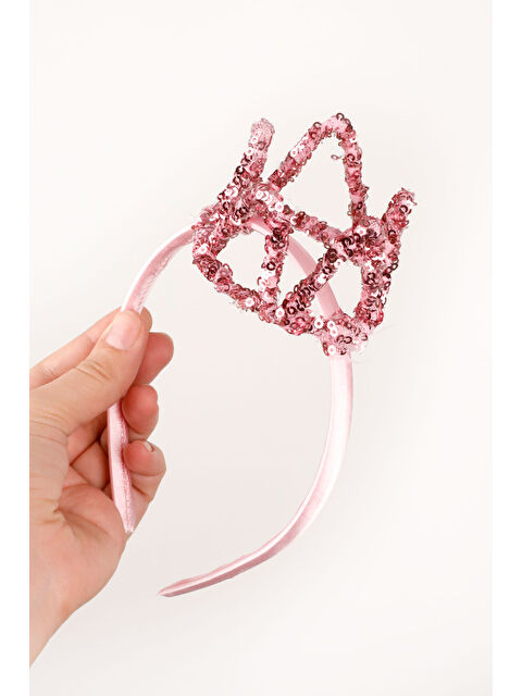 Le Mabelle Fuşya Pullu Minik Kraliçe Kız Çocuk Taç - S000235478-18686