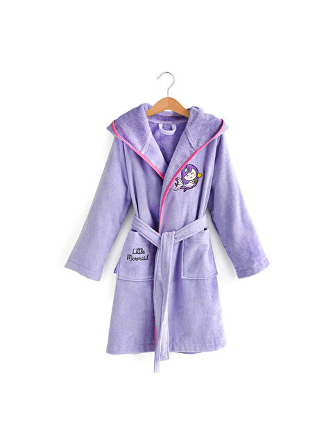 Milk&Moo Kadife Çocuk Bornoz Küçük Deniz Kızı 5-6 yaş - S000197623-20042