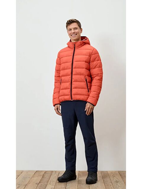 Tchibo Erkek Kapitone Mont, Turuncu-XL - S000493695-20013