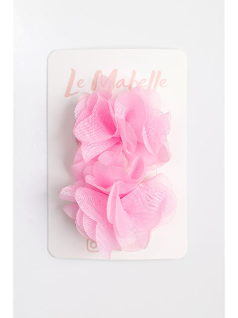 Le Mabelle Pembe 2'li Tül Çiçek Kız Çocuk Klips Toka Set - S000236948-20024