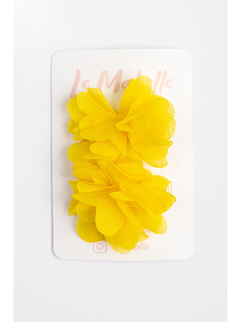 Le Mabelle Sarı 2'li Tül Çiçek Kız Çocuk Klips Toka Set - S000236945-20072