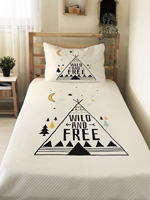 Evmila Çadır Desen Tek Kişilik Çocuk Pike Takımı 160x220 cm - S000020171-23173