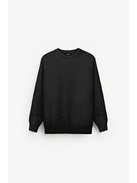 Abluka Online Erkek Oversize Dokulu Kazak Siyah - S000118419-19351