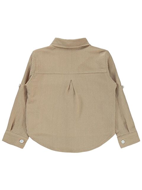 Civil Girls Kız Çocuk Gömlek 2-5 Yaş Açık Bej - S000359589-19927