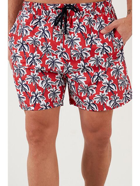 Buratti Desenli Deniz Şortu Belden Bağlamalı Cepli Mayo Short 3800579 - S000001839-20045