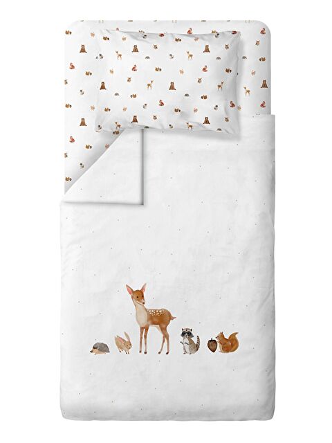 Casadora Baby Forest Amigos 100% Pamuk, Saten Tek Kişilik Çocuk Nevresim Takımı - S000217262-37243