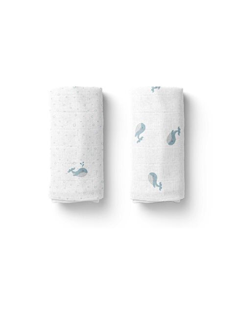 Casadora Baby Nakışlı 100% Pamuk Müslin Örtü Seti (90X90 CM 2'Li) - S000125370-28