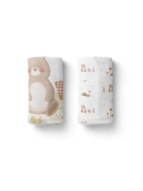 Casadora Baby Moni %100 Pamuk 2'li Müslin Örtü Seti - 90x90 cm - S000125368-32