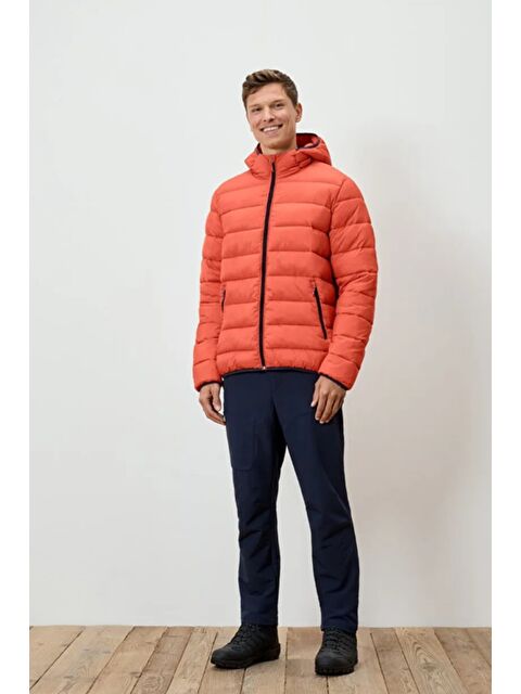 Tchibo Erkek Kapitone Mont, Turuncu-XL - S000493695-20013