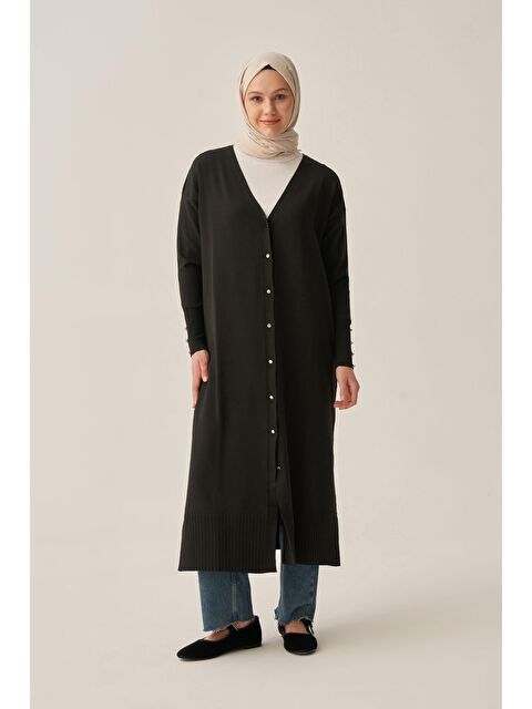 ALLDAY Siyah-Düğmeli Hırka - S000304491-19351