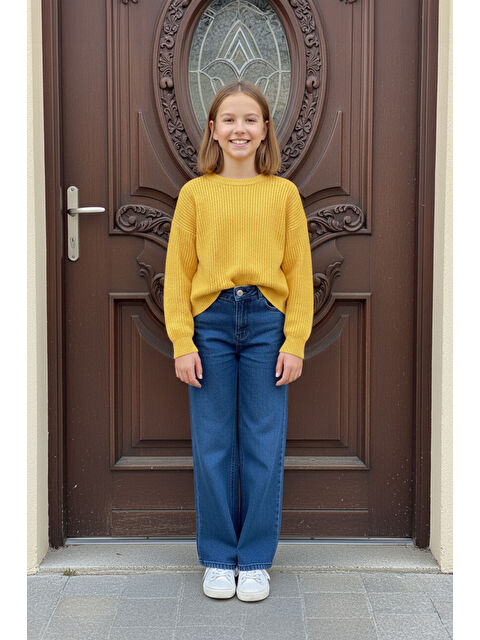 Fullamoda Beli Lastikli Kız Çocuk Palazzo Pantolon - S000473011-21164