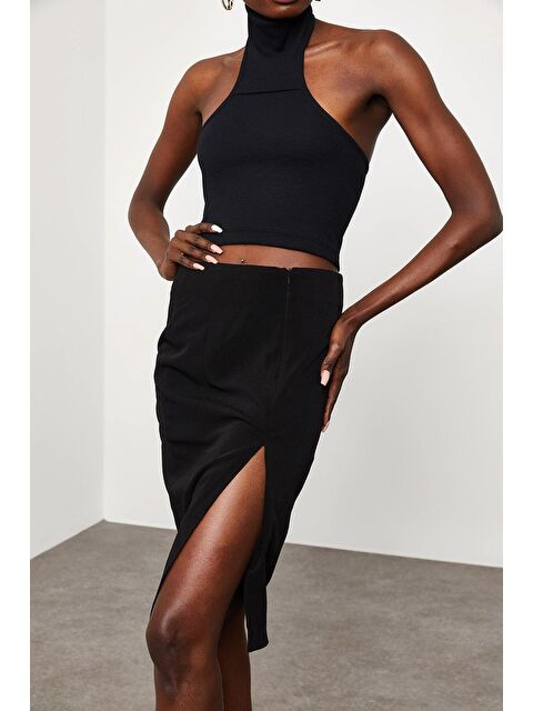 Xhan Siyah Arkası Düğmeli Bluz 2YXK2-46104-02 - S000037407-19351