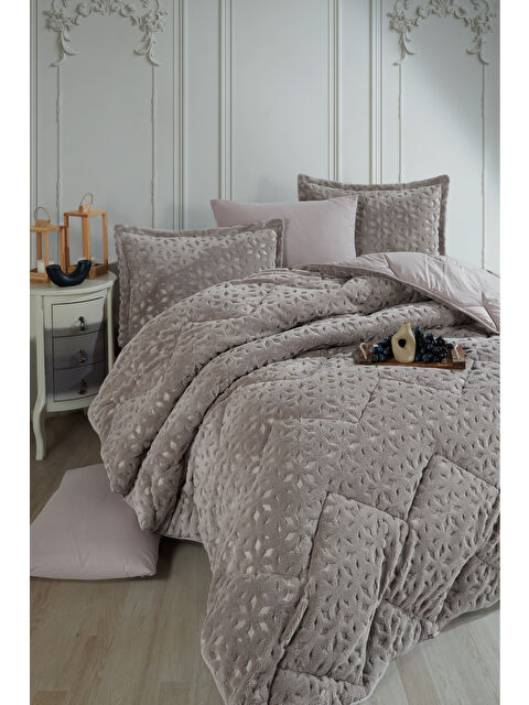 Clasy Wellsoft Jakarlı Tek Kişilik Uyku Seti Babil Bej - S000296788-19928