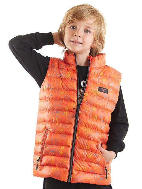 Ahengim Erkek Çocuk Robot Baskılı Trend Şişme Yelek Ak213031 - S000201024-20013