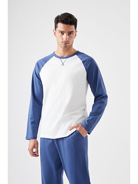 Koza İç Giyim Erkek Pamuklu Uzun Kollu Cepli %100 Pamuk Pijama Takımı - S000328084-37368