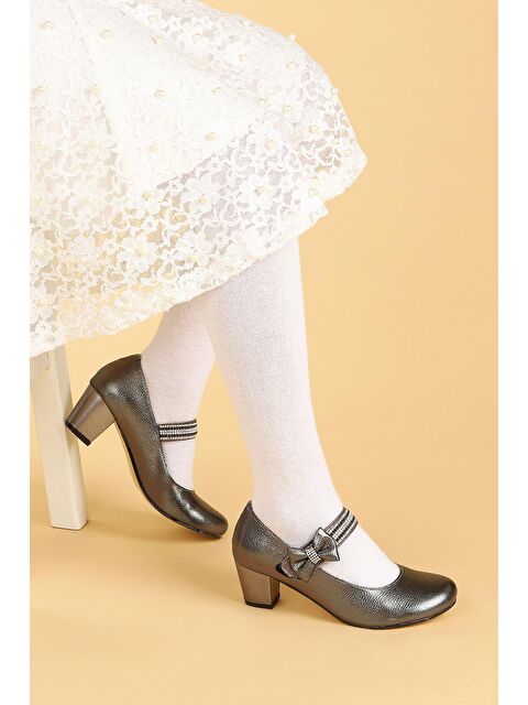 Kiko Kids Cameli Vakko Günlük Kız Çocuk 4 Cm Topuklu Abiye Ayakkabı - S000010476-26405