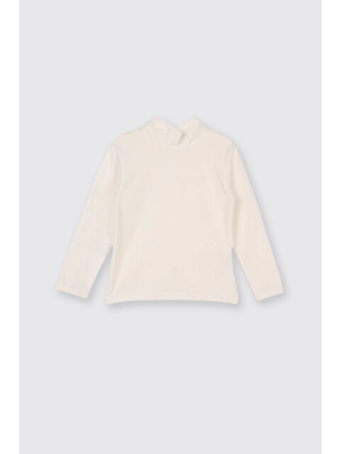 Panço Kız Bebek Yumuşak Dokulu Uzun Kollu Ekru Tişört - S000415217-19965