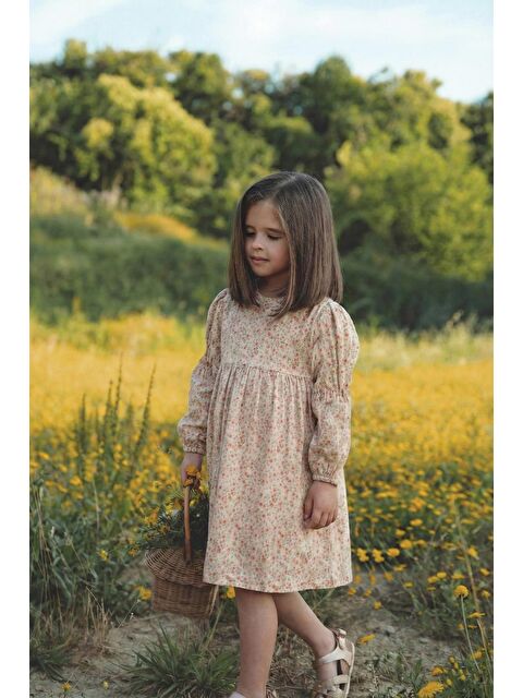 CİGİT Elbise 4-12 Yaş Ekru - S000459650-19965