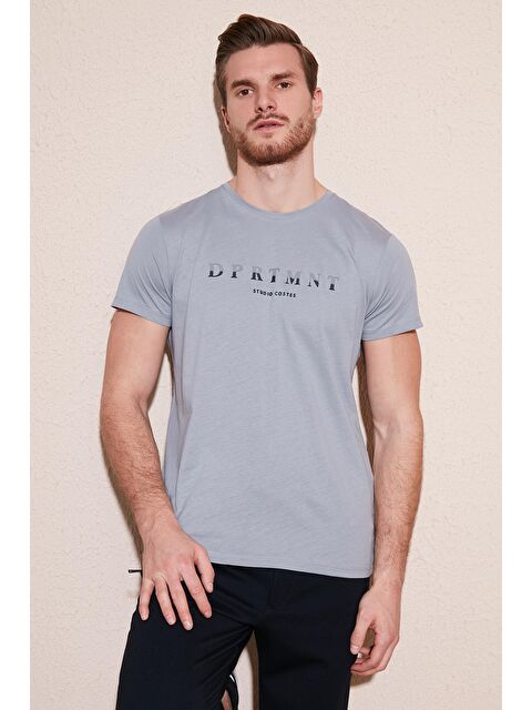 Buratti Baskılı Bisiklet Yaka Pamuklu Slim Fit Erkek %100 Pamuk Tişört 541DPRTMNT24 - S000139021-17308